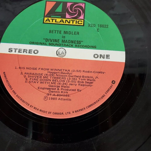 Vintage 1980 Bette Middler in  Divine Madness Vinyl Album Atlantic Records - Picture 7 of 16